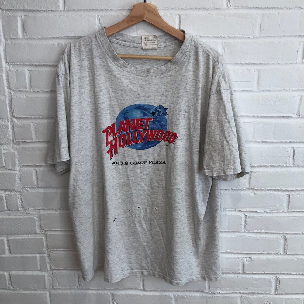Vintage Planet Hollywood South Coast Plaza CA Single Stitch Graphic T-Shirt XL